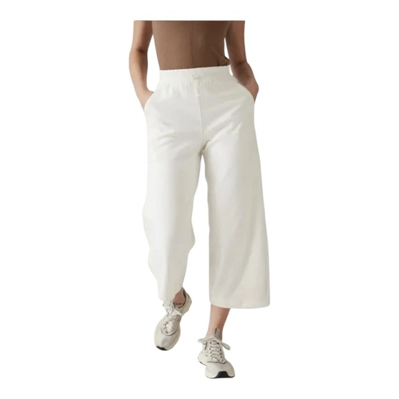 Athleta Pants - Athleta Women's Triumph Hybrid Wide‎ Crop Pants in Cream Ivory Style #533711 XL
